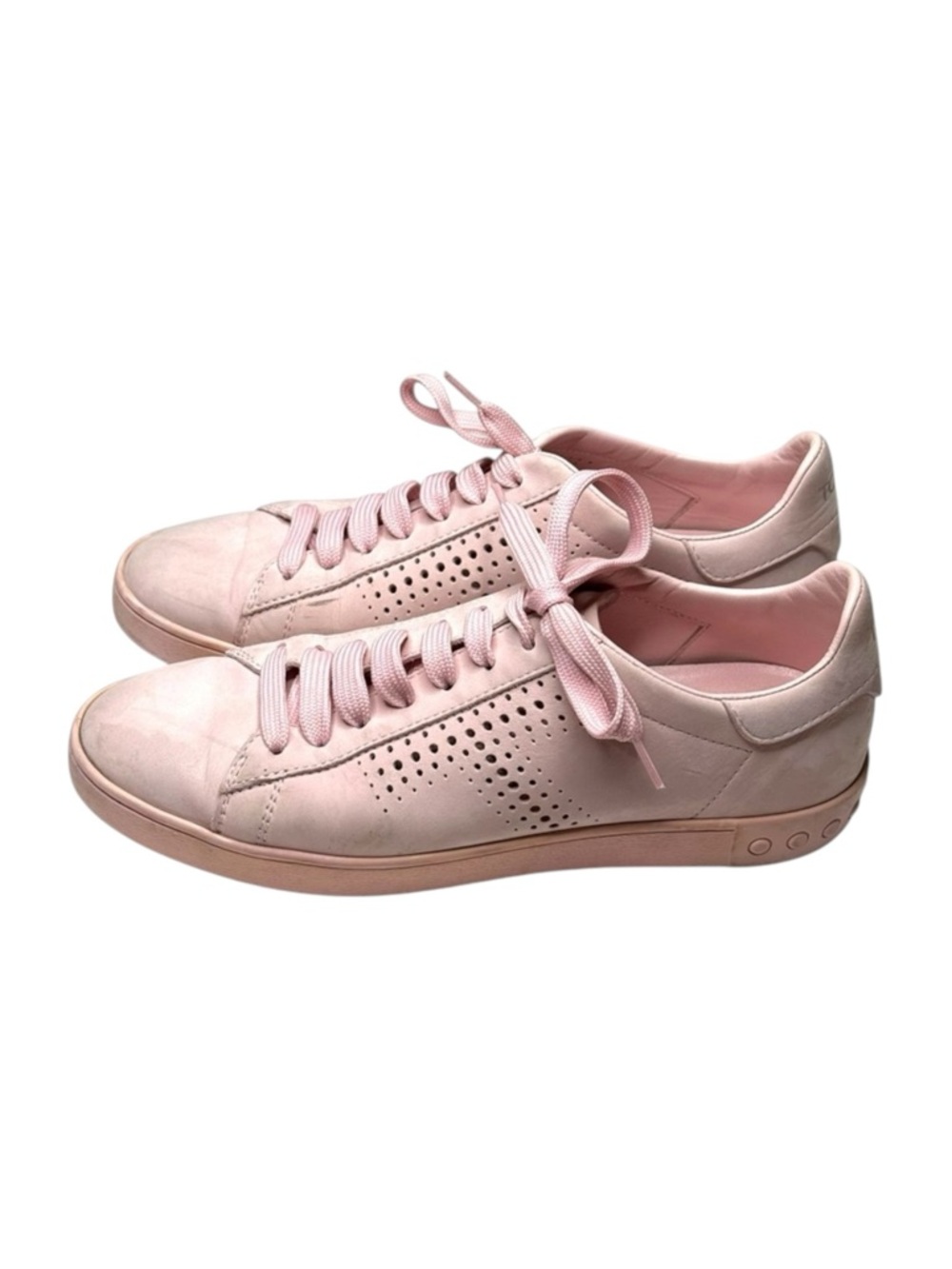 Tod’s 𖦹 Luxe Perforated T Leather Low Top Sneakers 𖦹 Light Pink 𖦹 38 7.5M 8M 𖦹 - Picture 9 of 16